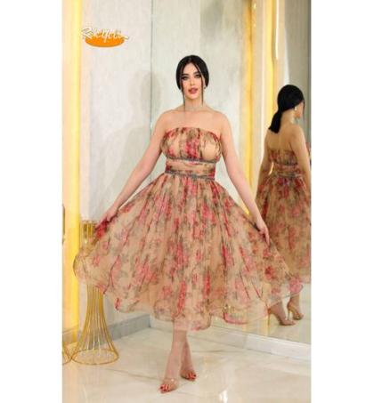 robe-bustier-en-mousseline-fleurie