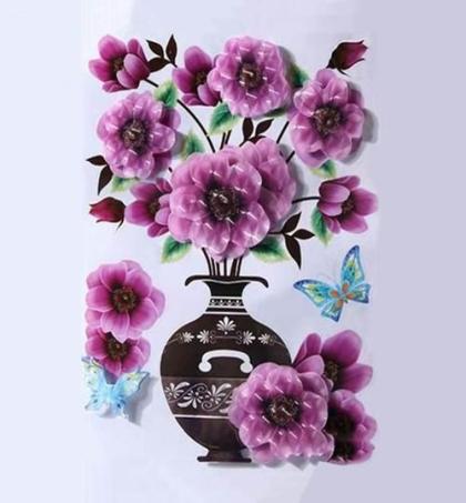 décoration-murale-auto-adhésive-pour-salon-et-bureau-en-3d---pot-de-fleurs