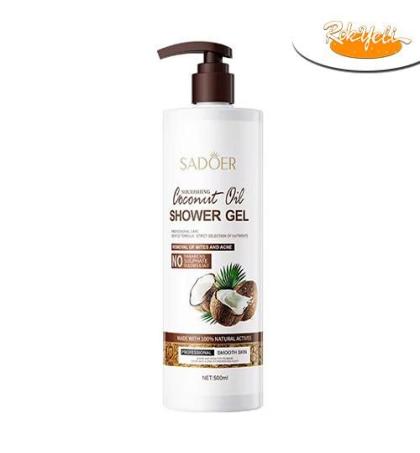 mode-gel-douche-à-la-noix-de-coco-nourissant-nettoyant-hydratant-sadoer---500ml