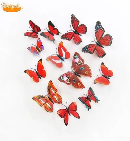 -lot-de-12-stickers-papillons-autocollants-mural,-magnétique---3d