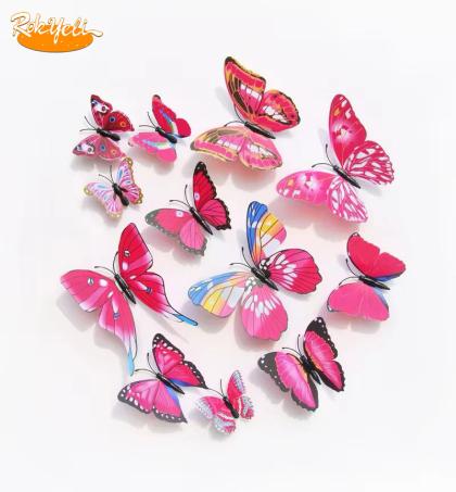 lot-de-12-stickers-papillons-autocollants-mural,-magnétique---3d